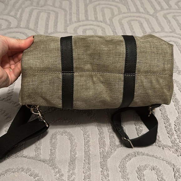 Henri Bendel Jetsetter Backpack - Canvas with Black and Gold - Picture 4 of 13